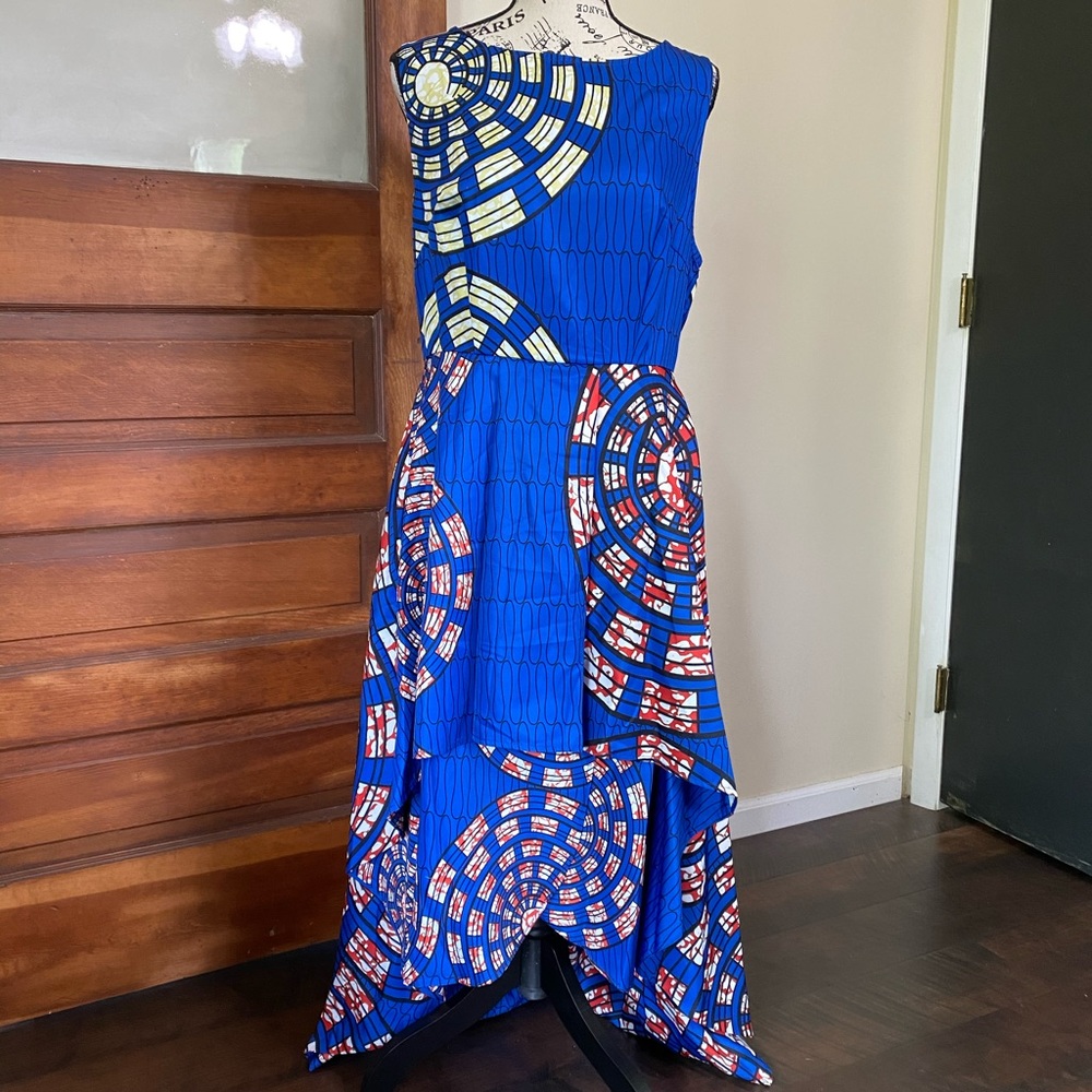 NWOT Inorin High Low Dashiki Sleeveless Dress - Picture 1 of 9